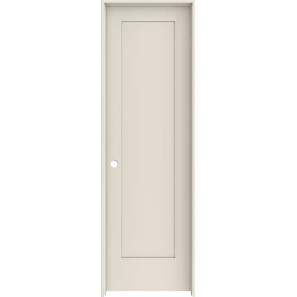JELD-WEN 24 in. x 80 in. 1-Panel Shaker Right-Hand Primed Solid Core Wood Single Prehung Interior Door