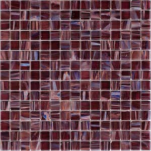 Celestial Glossy Bulgarian Red 12 in. x 12 in. Glass Mosaic Wall and Floor Tile (20 sq. ft./case) (20-pack)