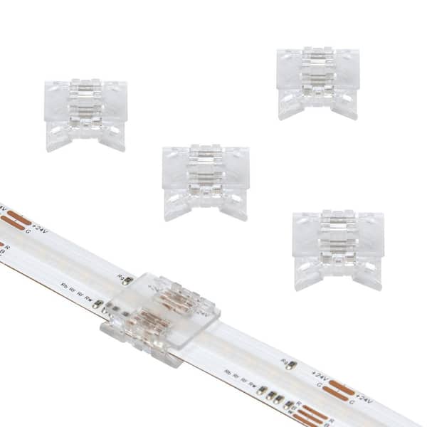 Armacost Lighting 5 Pin COB RGB Plus W Tape to Tape Splice LED Strip Light Connectors (5-Pack)