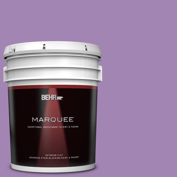 BEHR MARQUEE 5 gal. #660B-6 Daylight Lilac Flat Exterior Paint & Primer