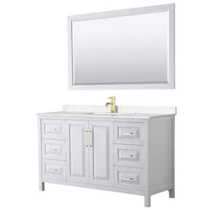 Wyndham Collection Daria 60 in. W x 22 in. D x 35.75 in. H Single Sink ...