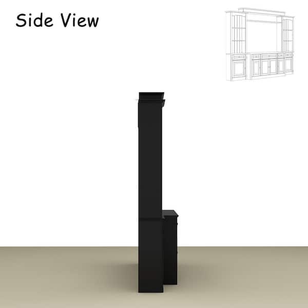 Black TV Stand, TV Console Table, Entertainment Center Fits TV's up to 60 in. with 13 Shelves and 5 Drawers