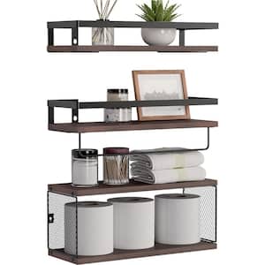 15.7 in. W x 5.7 in. D Rustic Brown Decorative Wall Shelf, Floating Shelves