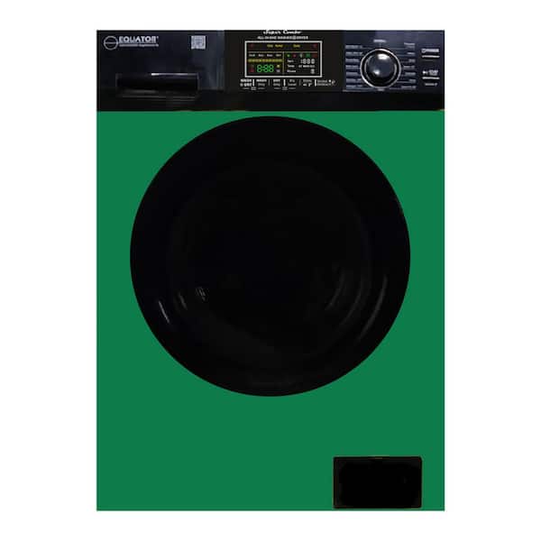 Equator 33.5 in. 18 lbs. 1.9 cu. ft. 110V Washer Smart Home All-in-One Washer and Dryer Combo in Green/Black