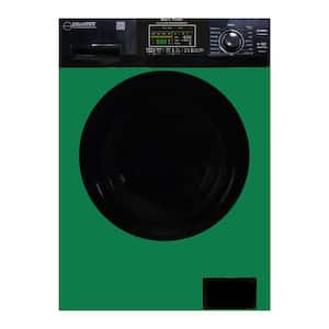 33.5 in. 18 lbs. 1.9 cu. ft. 110V Washer Smart Home All-in-One Washer and Dryer Combo in Green/Black