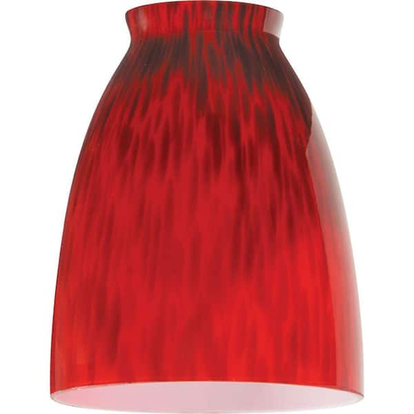 Westinghouse 5-1/4 in. Handblown Temptress Red Shade with 2-1/4 in. Fitter and 4 in. Width