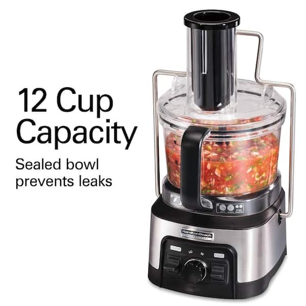  Hamilton Beach 12-Cup Stack & Snap Food Processor & Vegetable  Chopper, Black & Portable 6-Quart Set & Forget Digital Programmable Slow  Cooker With Temperature Probe, Lid Lock, Stainless Steel: Home 