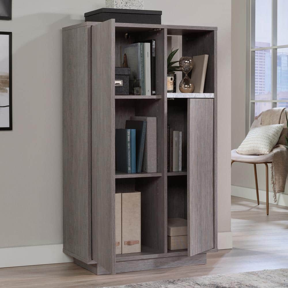 Ashen Oak 51" Storage Cabinet with Adjustable Shelving