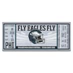 : FANMATS 23133 Philadelphia Eagles Ticket Design Runner Rug -  30in. x 72in. | Sports Fan Area Rug, Home Decor Rug and Tailgating Mat :