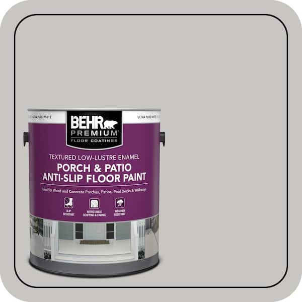1 gal. #PPU24-16 Titanium Textured Low-Lustre Enamel Interior/Exterior Porch and Patio Anti-Slip Floor Paint