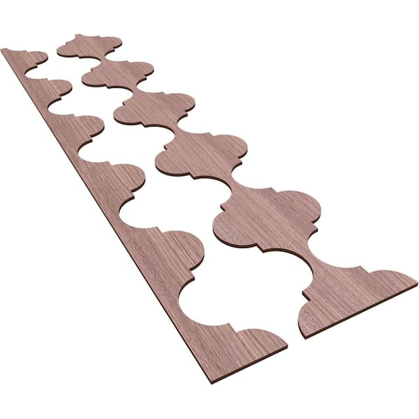 Ekena Millwork Marrakesh 47 in. H x 0.25 in. W Slatwall Panels in Walnut 12-Pack