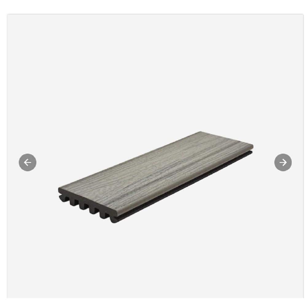 Trex Enhance Naturals 1 in. x 6 in. x 16 ft. Foggy Wharf Grooved Edge