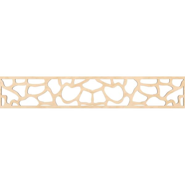 Ekena Millwork Rochester Fretwork 0.25 in. D x 46.625 in. W x 8 in. L Birch Wood Panel Moulding