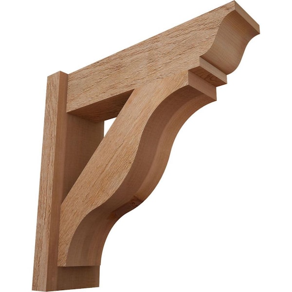 Ekena Millwork 6 in. x 20 in. x 20 in. Western Red Cedar Fuston Traditional Rough Sawn Outlooker