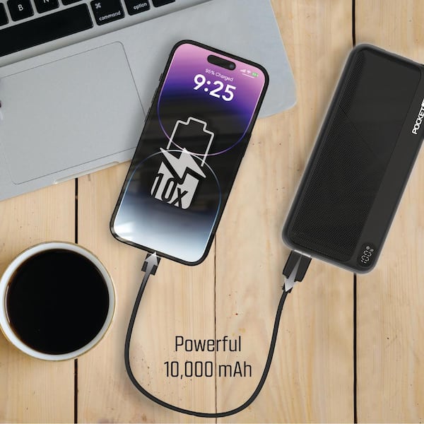 Tzumi 20,000 mAh Pocket Juice Power Bank with Integrated Cables