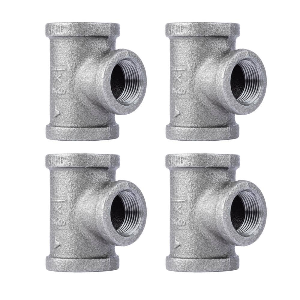 1 in. x 1 in. x 3/4 in. Black Iron FPT x FPT x FPT Reducing Tee Fitting (4-Pack) price history on PriceWatchPro