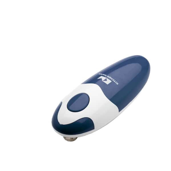 Kitchen Auto Electric Can Opener in Blue, Refined Blade Open Smooth Edge Cans, Hands Free, Battery Needed