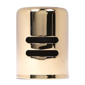 1-5/8 in. x 2-1/4 in. Solid Brass Air Gap Cap Only, Non-Skirted, Polished Brass