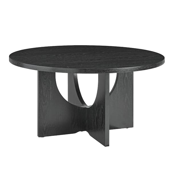 Sudzendf 35.8 in. W Modern Nordic style Wood Coffee Table in Black