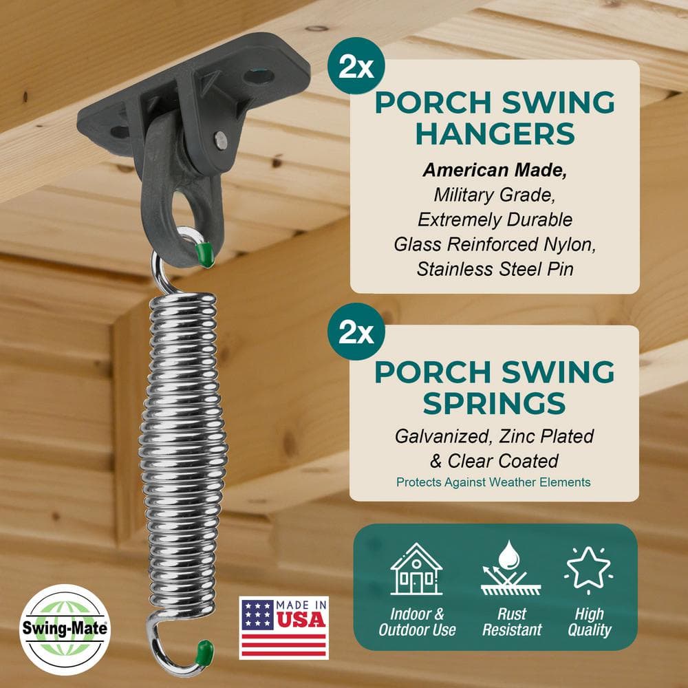 Heavy-Duty Chrome Steel Porch Swing Hanging Kit