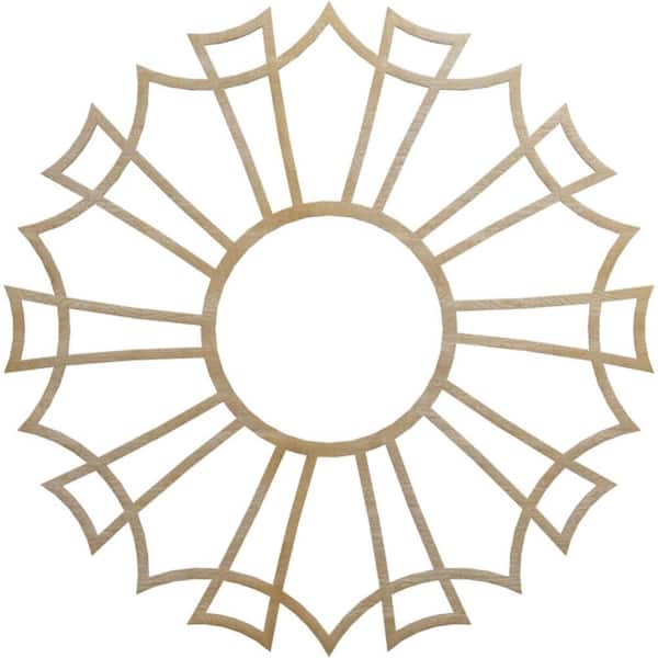 Ekena Millwork 36 in. x 12.625 in. x 0.25 in. Wood Medallion Moulding