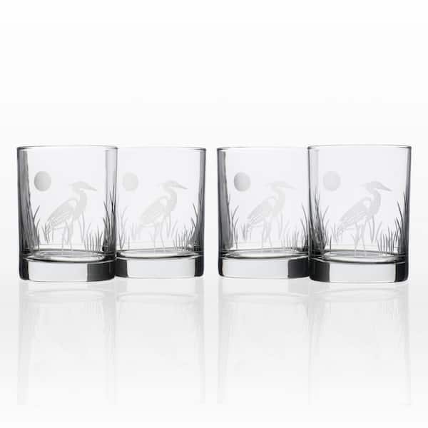 Rolf Glass Heron 13 oz. Double Old Fashioned Glass (Set of 4)