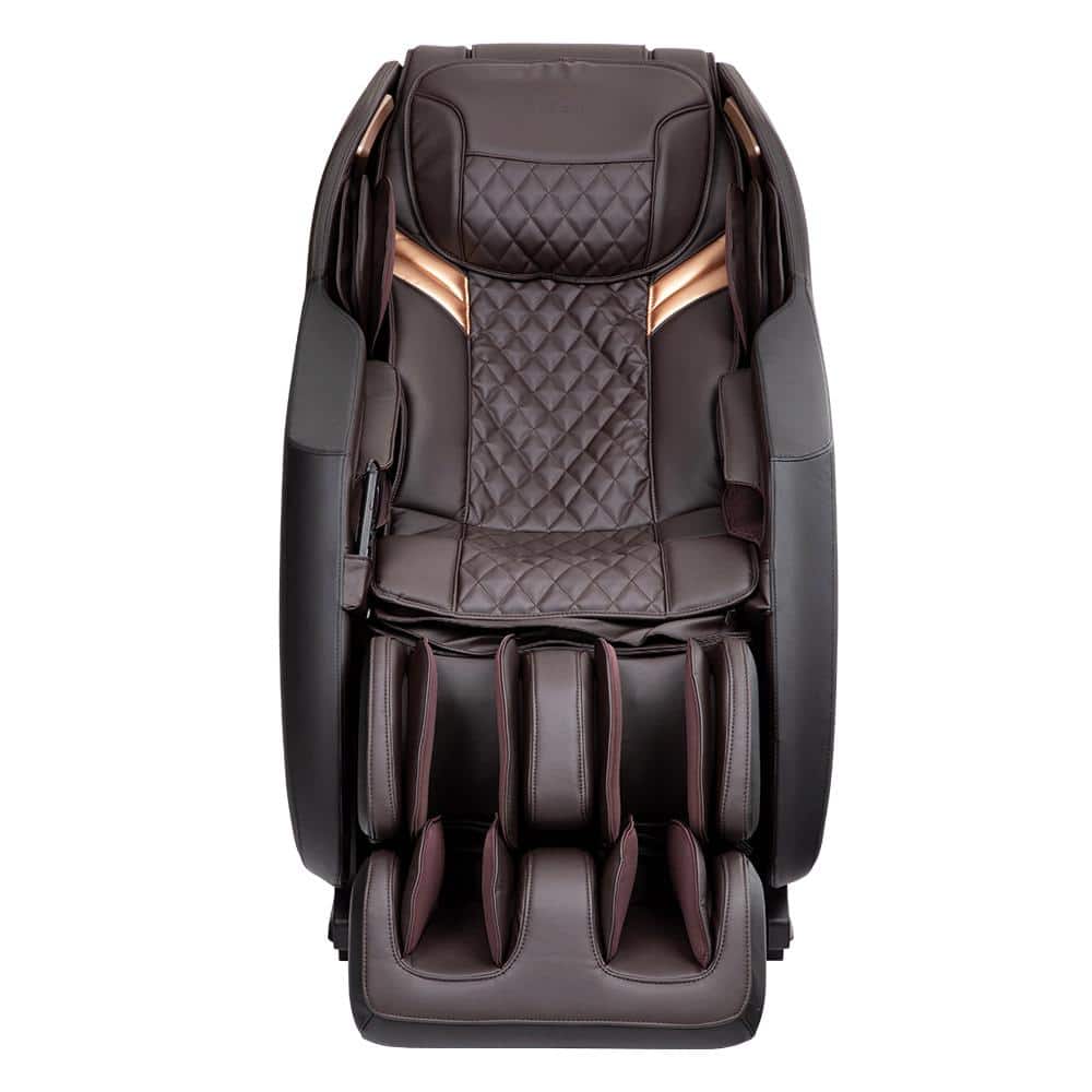 Brown Faux Leather Zero Gravity Massage Recliner