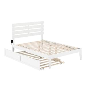 AFI Colorado White Full Bed with USB Turbo Charger and Twin Trundle ...