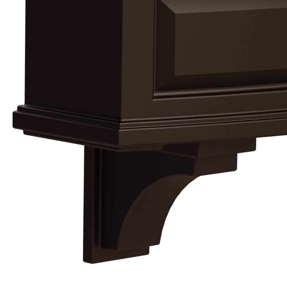 Espresso Polyethylene Nantucket Decorative Brackets 8"x4"x7" 2-Pack