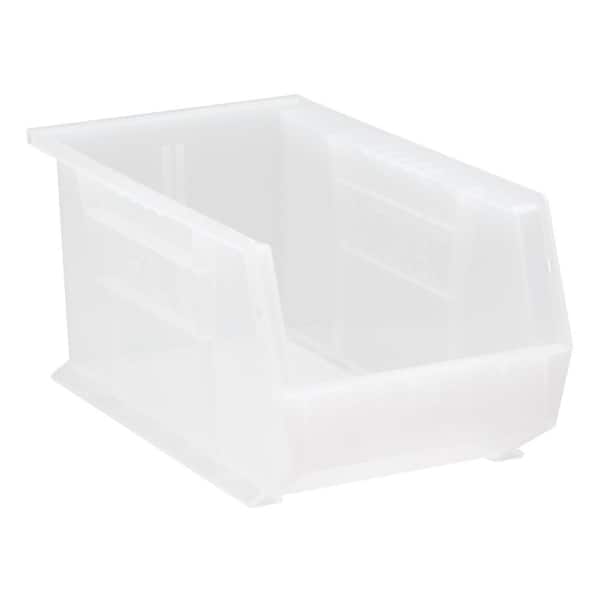 QUANTUM STORAGE SYSTEMS Ultra Series Stack and Hang 7.2 Gal. Storage Bin in Clear (12-Pack)