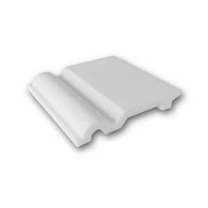 5/8 in. D x 3-7/8 in. W x 4 in. L Primed White High Impact Polystyrene Baseboard Moulding Sample Piece