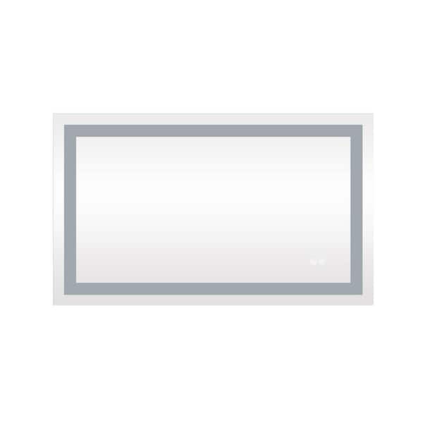 Unbranded 40 in. W x 24 in. H Rectangular Frameless LED Wall Mount Anti-Fog Dimmable Modern Decorative Bathroom Vanity Mirror