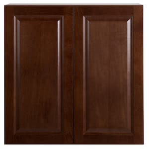 Benton Assembled 30x30x12 in. Wall Cabinet in Amber