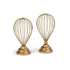 Gold Balloon Metal Wire Hat Stands (Set of 2)
