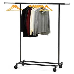 Black Metal Garment Clothes Rack 40 in. W x 62 in. H