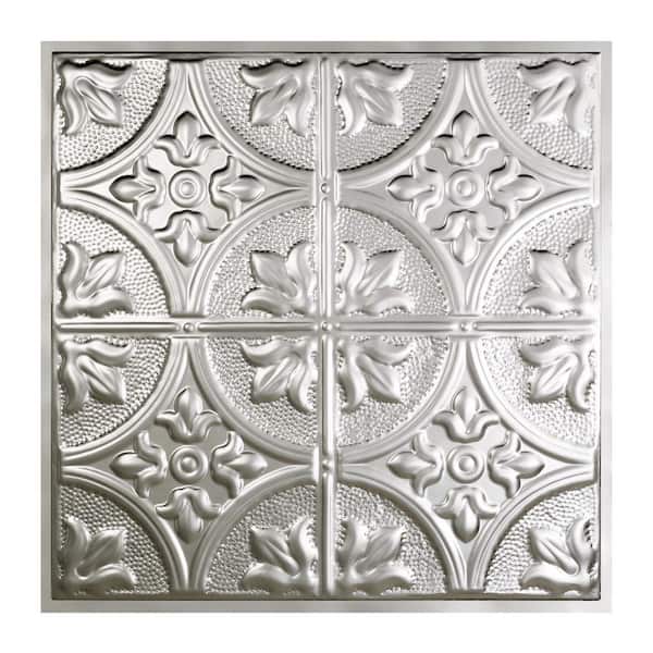 Great Lakes Tin Jamestown 2 ft. x 2 ft. Lay-In Tin Ceiling Tile in Clear (20 sq. ft. / case of 5)