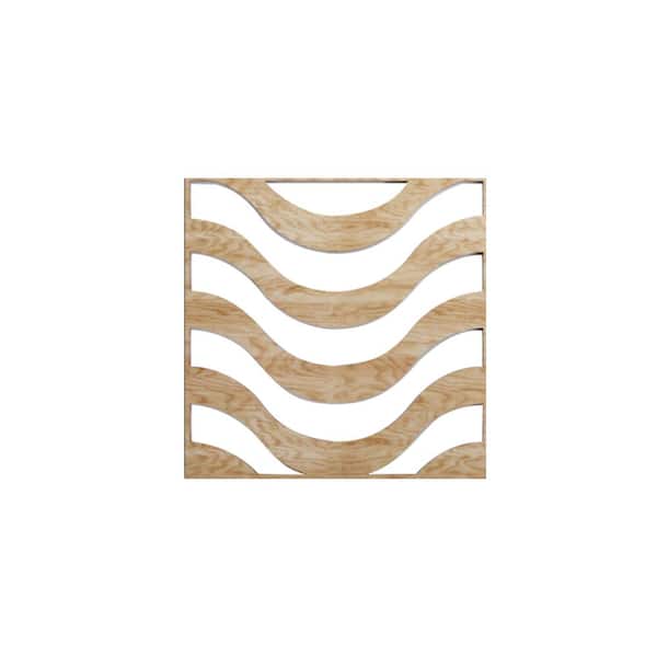 Ekena Millwork 7-3/8 in. x 7-3/8 in. x 1/4 in. Red Oak Extra Small Parker Decorative Fretwork Wood Wall Panels (20-Pack)