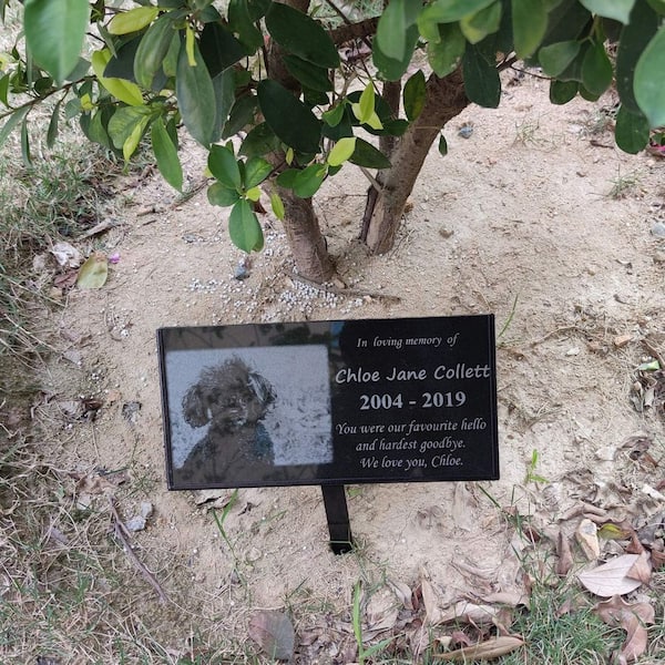 Grave Marker Stand Memorial Stones Marker Holder Iron Anti Fade Easy Assembly Matte Finish Drain Hole Memorial Stone Plaque Stand for Dear Ones Pets