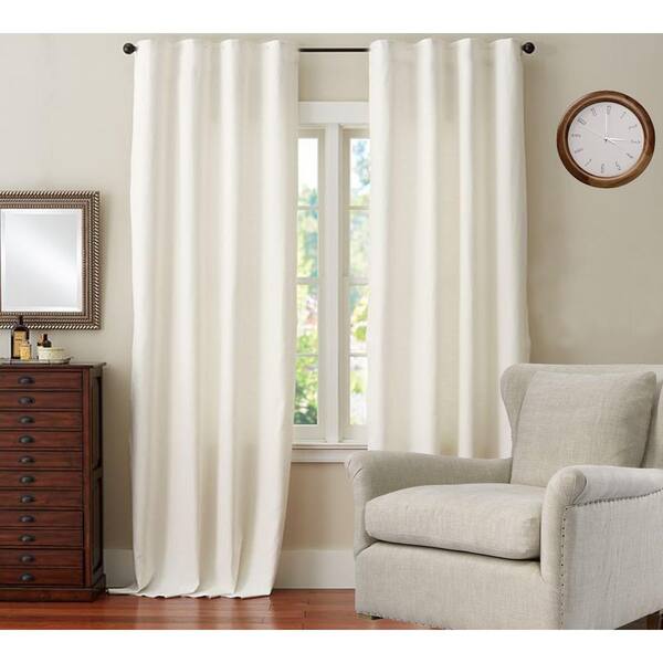 A1 Home Collections Linen Drape in White - 50 in. x 108 in.