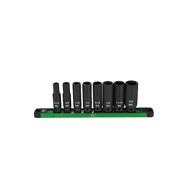 SK01350 3/8in Impact Deep Socket Set-SAE (8 Piece)
