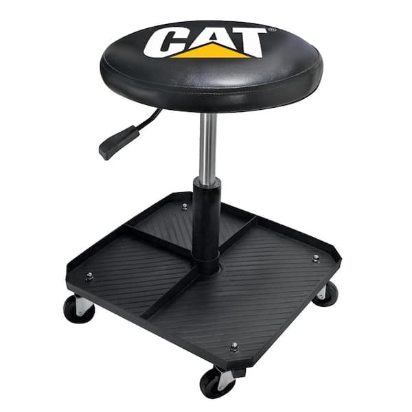 Plasticolor CAT Adjustable Pneumatic Shop Creeper Seat with Stool