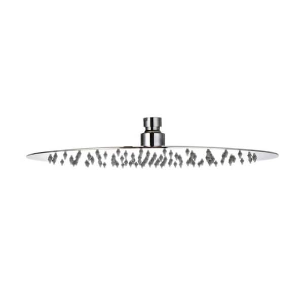Westbrass 12 in. Round Thin High Pressure Rainfall Shower Head, Polished Chrome