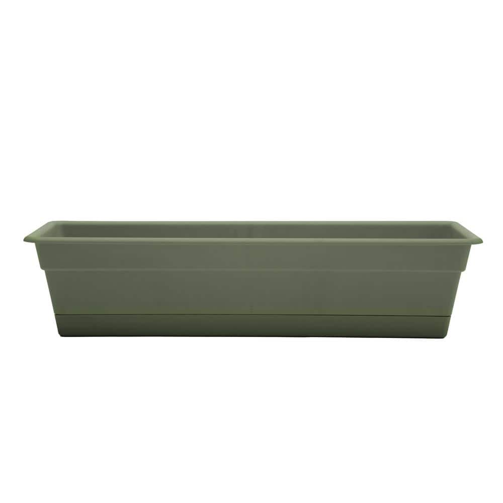 Bloem 30-in Wide Dura Cotta Resin Window Box Planter - Living Green