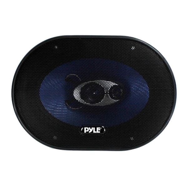 PYLE 6 in. x 8 in. 360-Watt Blue Pair 3-Way Car Coaxial Audio