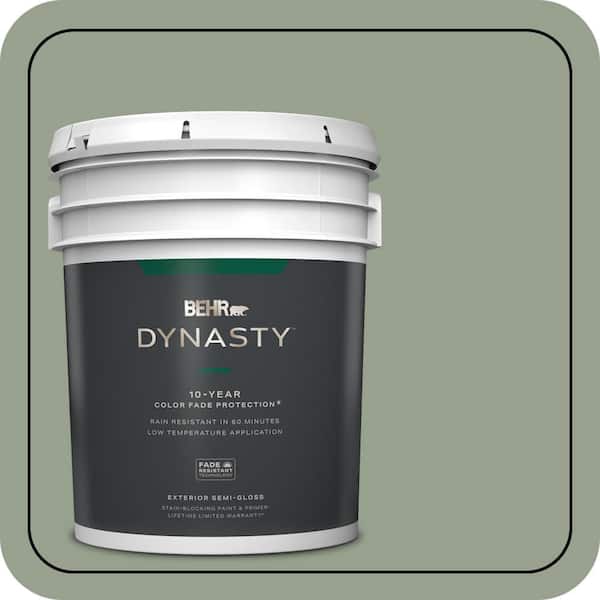 BEHR DYNASTY 5 gal. #N390-4 Bitter Sage Semi-Gloss Enamel Exterior Stain-Blocking Paint & Primer