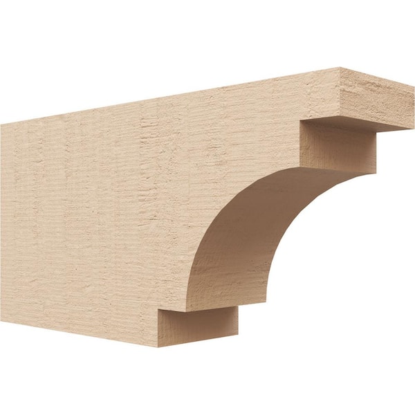 Ekena Millwork 4-in. x 8-in. x 16-in. Mediterranean Woodgrain, Primed Tan Timberthane Polyurethane Rafter Tail Brace