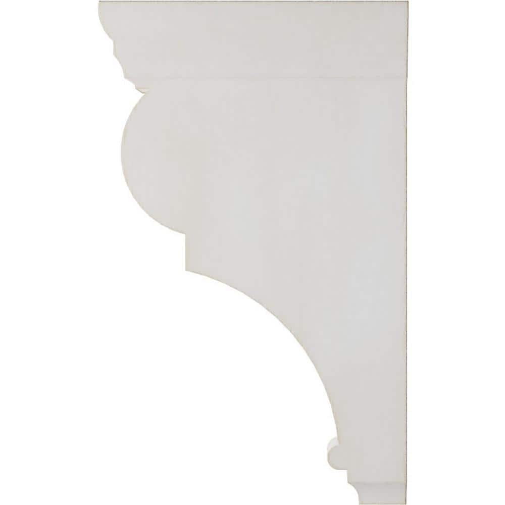 Chalk Dust White Rubberwood Vintage Decor Corbel, 12" Height