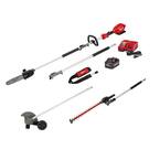 M18 FUEL 10 in. 18V Lithium-Ion Brushless Electric Cordless Pole Saw Kit with M18 Edger and Hedge Trimmer Attachments