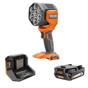 18V Cordless LED Spotlight Kit with 2.0 Ah Battery and Charger