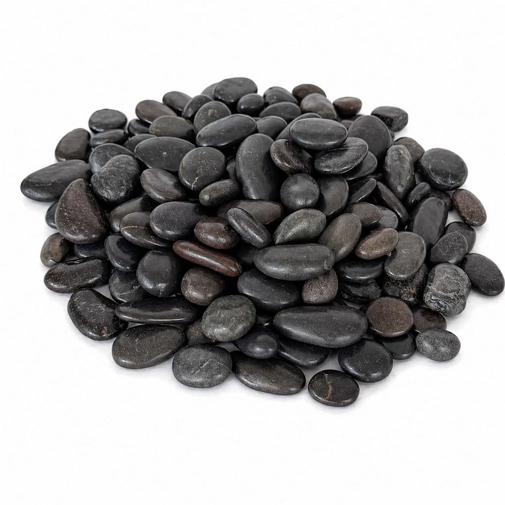 EXOTIC 3/8 in. Polished Black Gravel (20 lbs. Bag) PB20-0510 - The